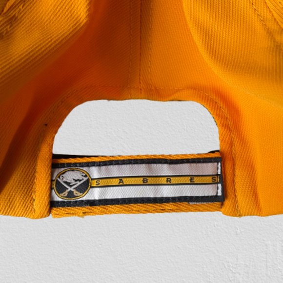 Buffalo Sabres NHL Logo and Name Gold  Fan Favorite Velcro Hat - Picture 2 of 4